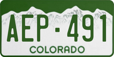 CO license plate AEP491