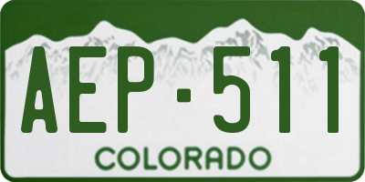 CO license plate AEP511