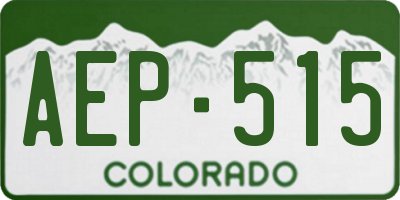 CO license plate AEP515