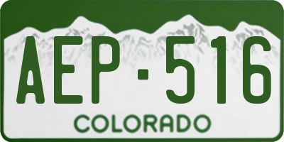 CO license plate AEP516