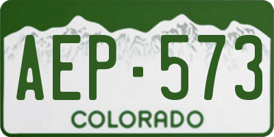 CO license plate AEP573