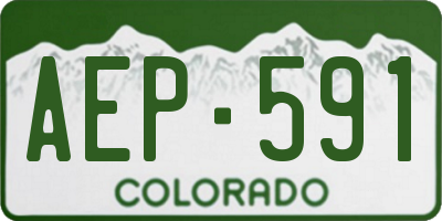 CO license plate AEP591