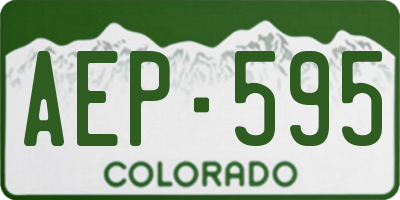 CO license plate AEP595