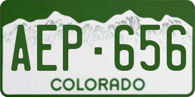 CO license plate AEP656