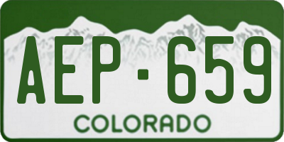 CO license plate AEP659