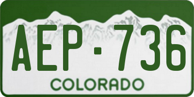 CO license plate AEP736