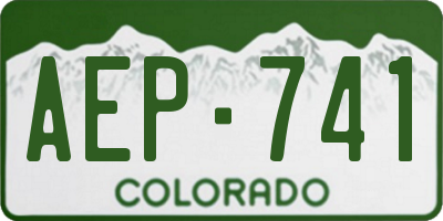 CO license plate AEP741