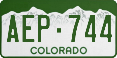 CO license plate AEP744