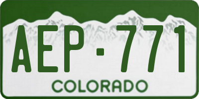 CO license plate AEP771