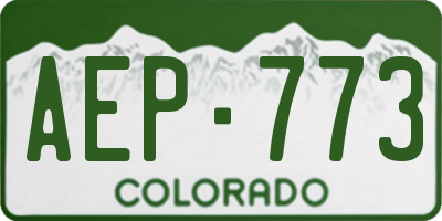 CO license plate AEP773