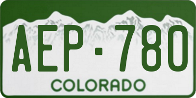 CO license plate AEP780