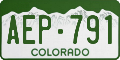 CO license plate AEP791