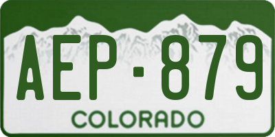 CO license plate AEP879