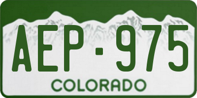 CO license plate AEP975