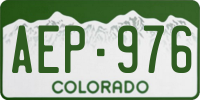 CO license plate AEP976