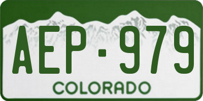 CO license plate AEP979