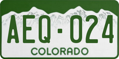 CO license plate AEQ024