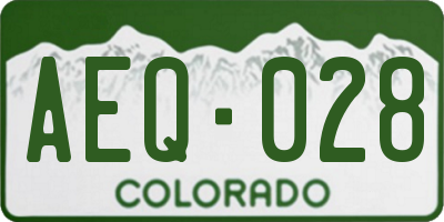 CO license plate AEQ028