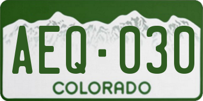 CO license plate AEQ030