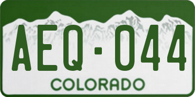 CO license plate AEQ044