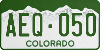 CO license plate AEQ050