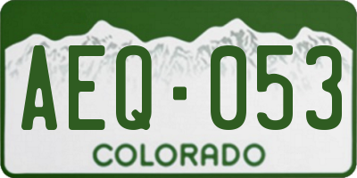 CO license plate AEQ053