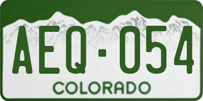 CO license plate AEQ054