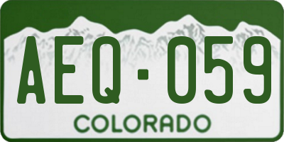 CO license plate AEQ059