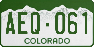 CO license plate AEQ061