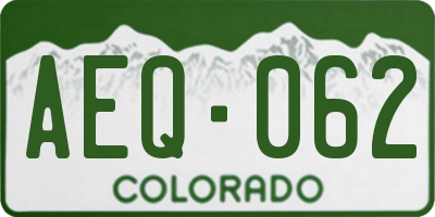 CO license plate AEQ062