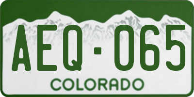 CO license plate AEQ065