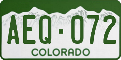 CO license plate AEQ072