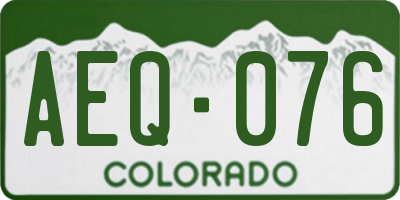 CO license plate AEQ076
