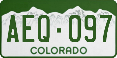 CO license plate AEQ097