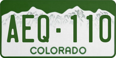 CO license plate AEQ110