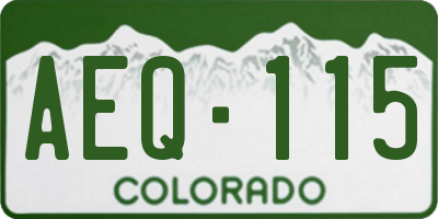 CO license plate AEQ115