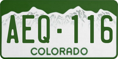 CO license plate AEQ116