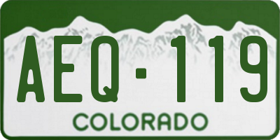 CO license plate AEQ119