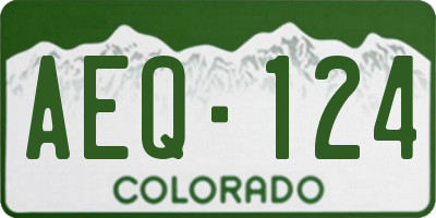 CO license plate AEQ124