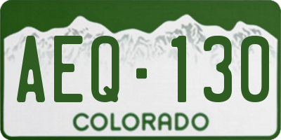 CO license plate AEQ130