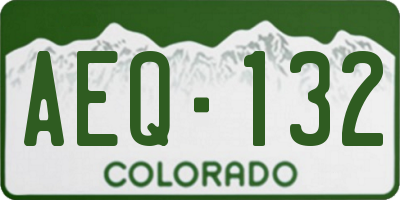 CO license plate AEQ132
