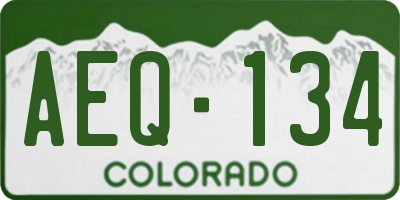 CO license plate AEQ134