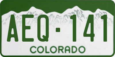 CO license plate AEQ141