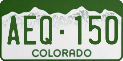CO license plate AEQ150