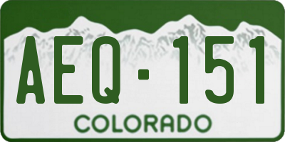 CO license plate AEQ151