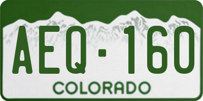 CO license plate AEQ160
