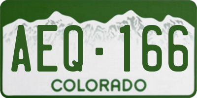 CO license plate AEQ166