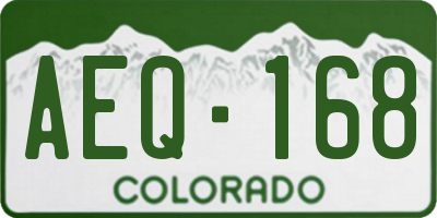 CO license plate AEQ168