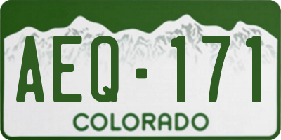 CO license plate AEQ171