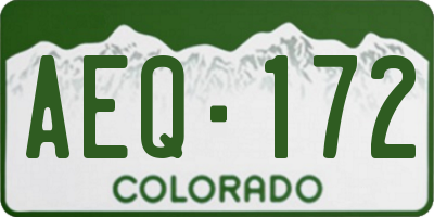 CO license plate AEQ172